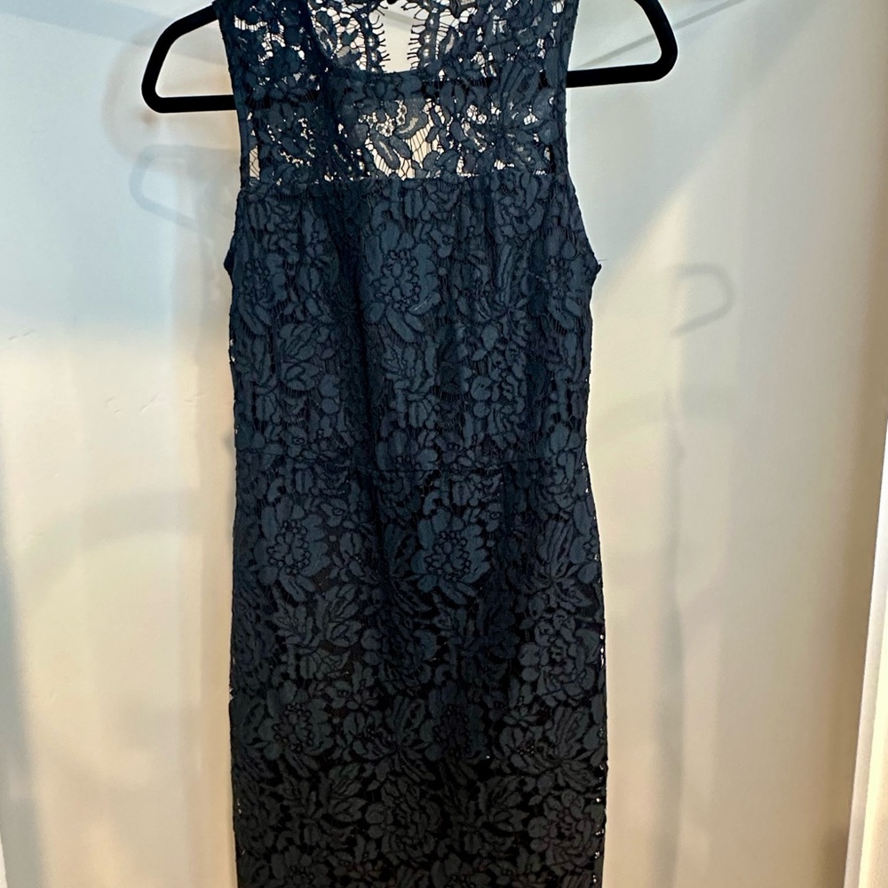 Banana Republic Navy Lace Mini Dress